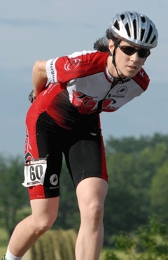 Kara Peterson, winner of 2008 Metrodome Inline Marathon
